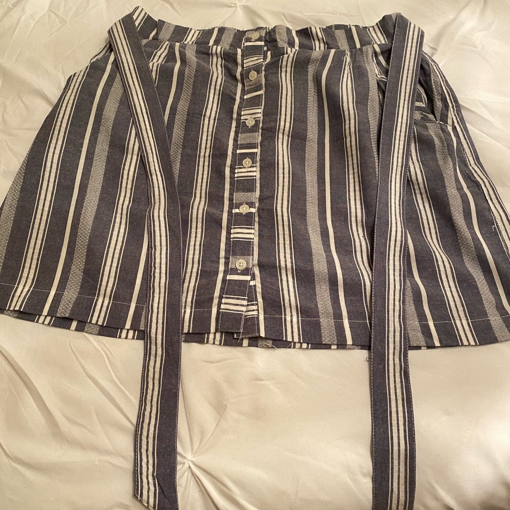 Blue & white skirt with band